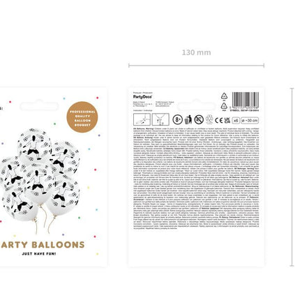 Voetbal Ballonnen 30cm 6st van Partydeco koop je bij Partywinkel