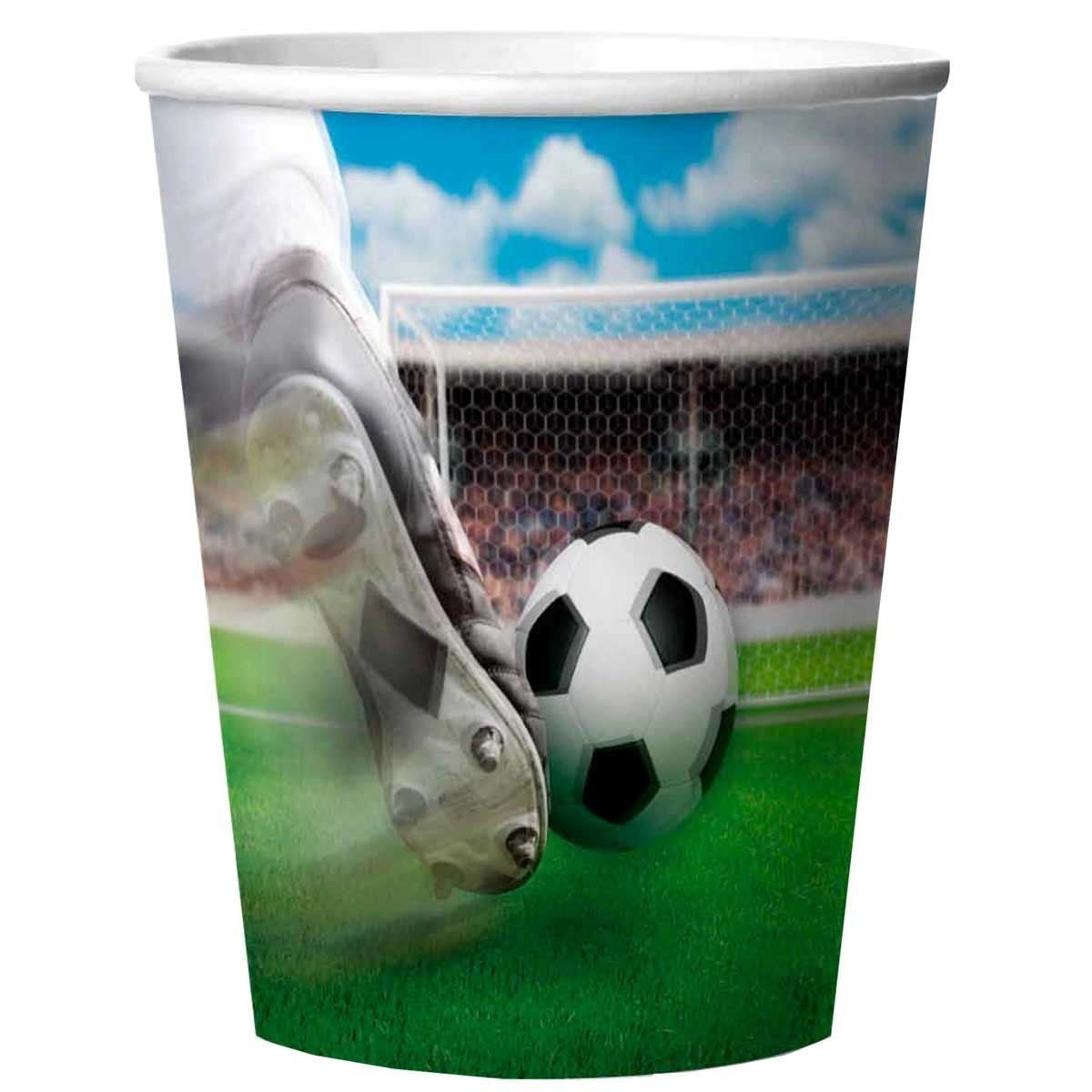 Fußballbecher 3D Plastik 250ml 4Stk – Partywinkel