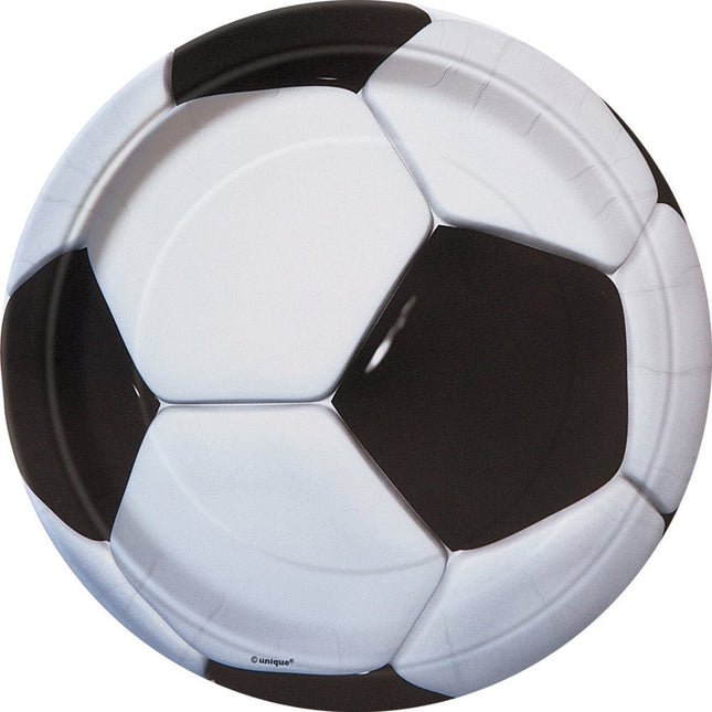 Voetbal Borden 23cm 8st van Unique koop je bij Partywinkel