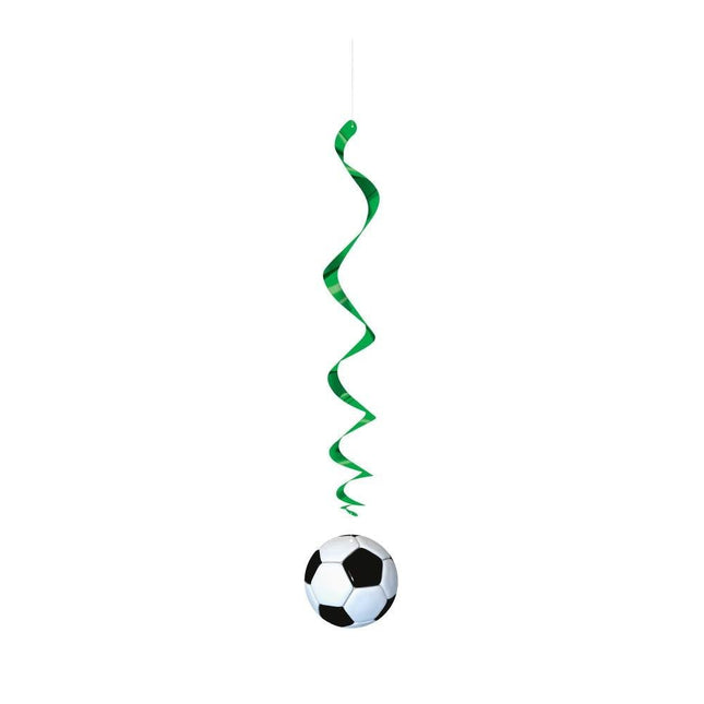 Voetbal Hangdecoratie 66cm 3st van Unique koop je bij Partywinkel
