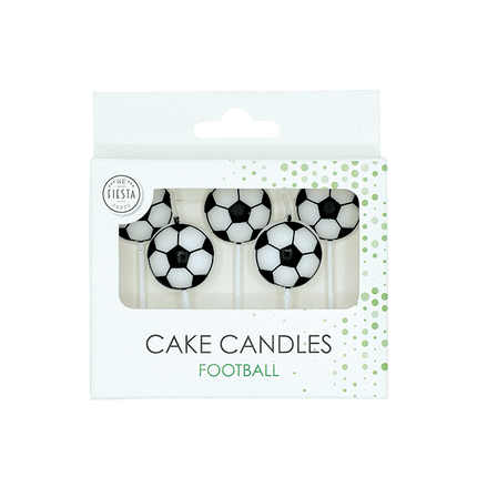 Voetbal Kaarsen 4cm 5st van WeFiesta koop je bij Partywinkel