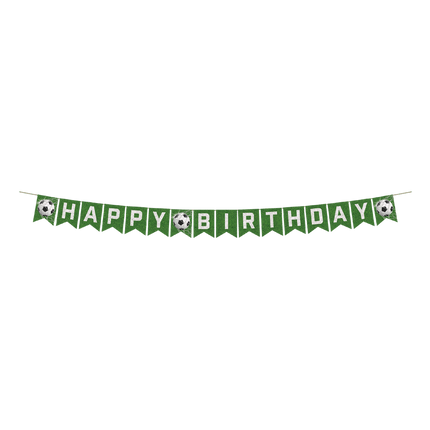 Fußball-Buchstaben-Girlande „Happy Birthday“, 6 m, von WeFiesta kannst du bei Partywinkel kaufen