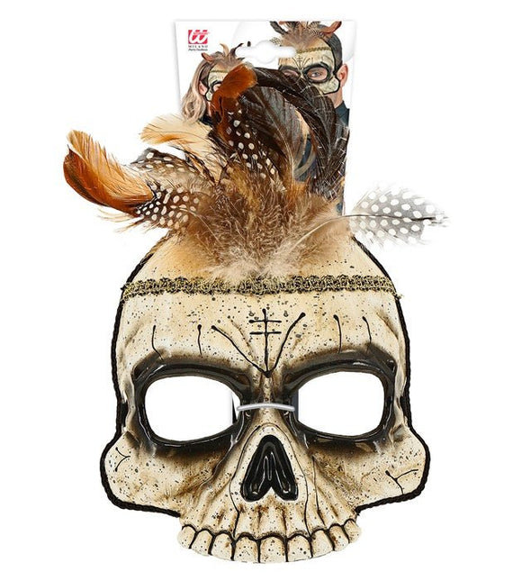 Voodoo Pop Masker Met Veren van Widmann koop je bij Partywinkel