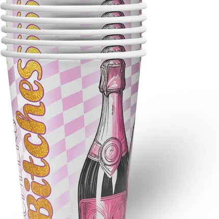 Vrijgezellenfeest Bekers Roze 250ml 8st van VDV Benefit koop je bij Partywinkel