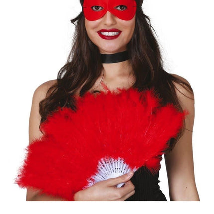 Waaier Rode Veren van Fiestas Guirca koop je bij Partywinkel