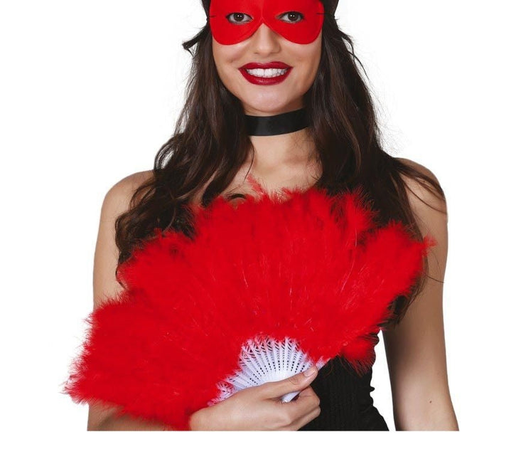 Waaier Rode Veren van Fiestas Guirca koop je bij Partywinkel