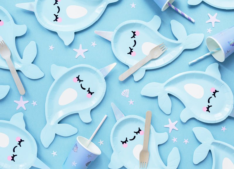 Walvis Borden 29cm 6st van Partydeco koop je bij Partywinkel