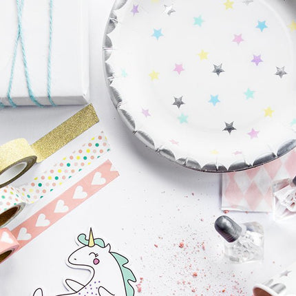 Washi Tape Goud Wit 10m 4st van Partydeco koop je bij Partywinkel