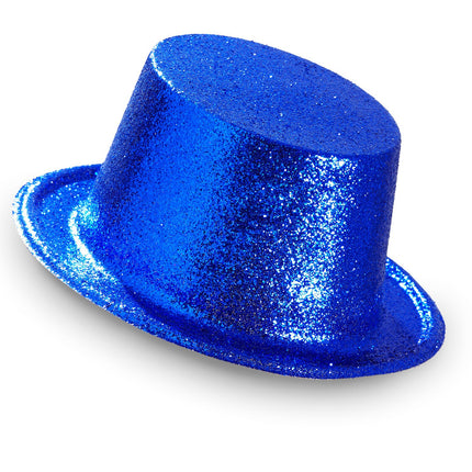 Hoher Hut Glitzer Blau