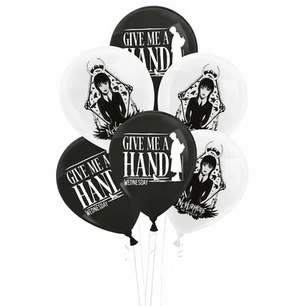 Wednesday Ballonnen Zwart Wit 10st van VDV Benefit koop je bij Partywinkel