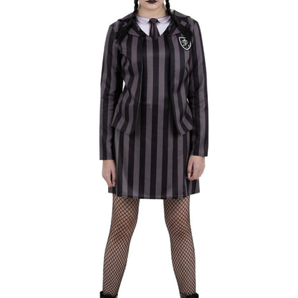 Wednesday Kostuum Zwart Meisje Gothic van Smiffys koop je bij Partywinkel