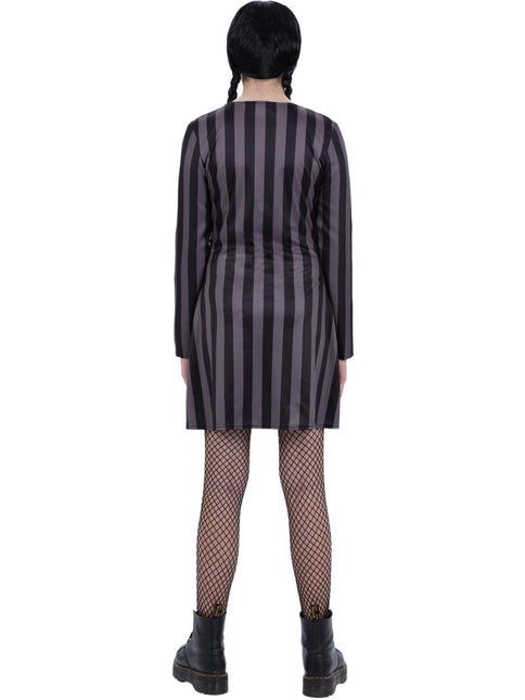 Wednesday Kostuum Zwart Meisje Gothic van Smiffys koop je bij Partywinkel