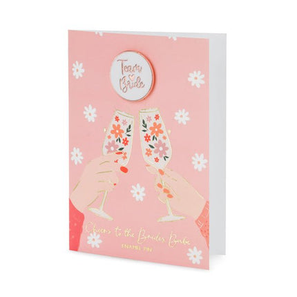 Wenskaart Team Bride 15cm van Partydeco koop je bij Partywinkel