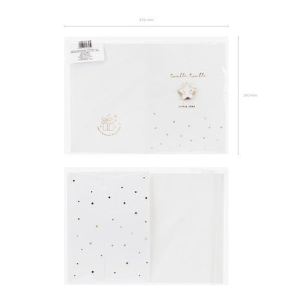 Wenskaart Twinkle Little Star 14,8cm van Partydeco koop je bij Partywinkel