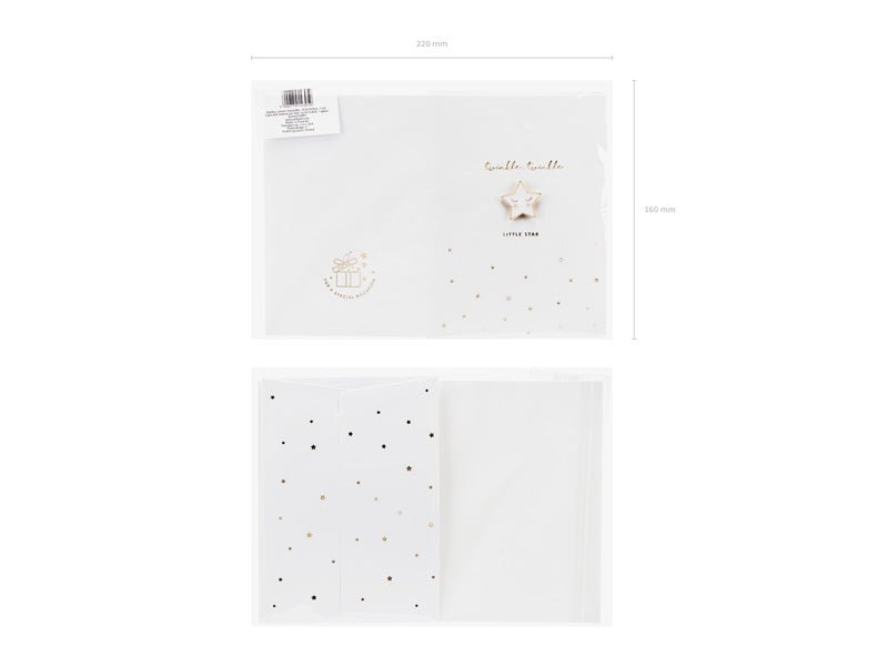 Wenskaart Twinkle Little Star 14,8cm van Partydeco koop je bij Partywinkel