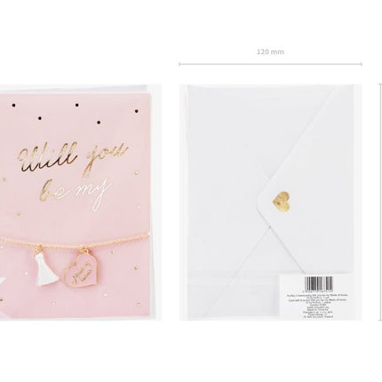 Wenskaart Will You Be Armband 14,8cm van Partydeco koop je bij Partywinkel