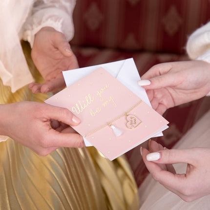 Wenskaart Will You Be Armband 14,8cm van Partydeco koop je bij Partywinkel