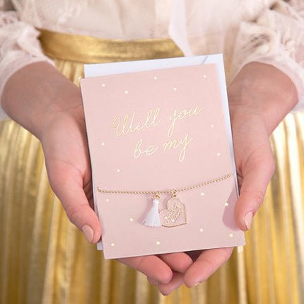 Wenskaart Will You Be Armband 14,8cm van Partydeco koop je bij Partywinkel