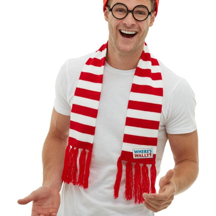 Where's Wally? Verkleedset muts, bril en sjaal van Smiffys koop je bij Partywinkel