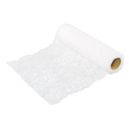 WEISSES BAUMWOLL-SPITZENBAND 18 CM X 3 M