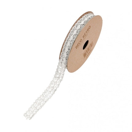 WEISSES BAUMWOLL-SPITZENBAND 1 CM X 2 M