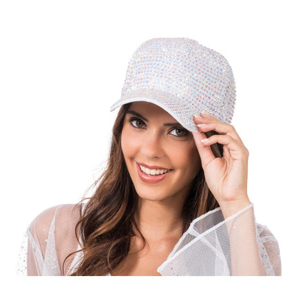 Weiße Strass-Mütze, Einheitsgröße