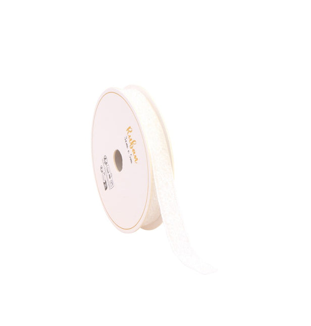 Weißes Band Glitter 10Mm 3m