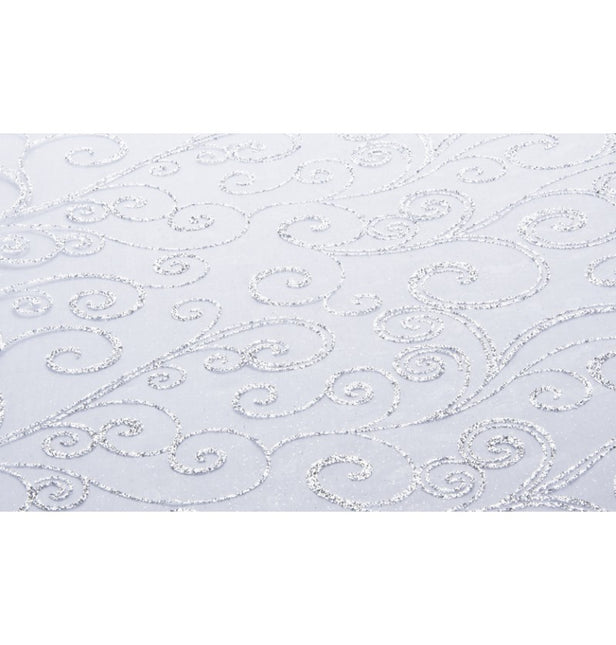 Weißer Tischläufer Glitter 5M 36cm