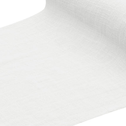 Weißes Tischtuch Baumwolle 2,4m