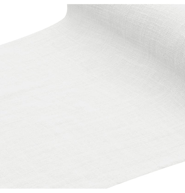 Weißes Tischtuch Baumwolle 2,4m