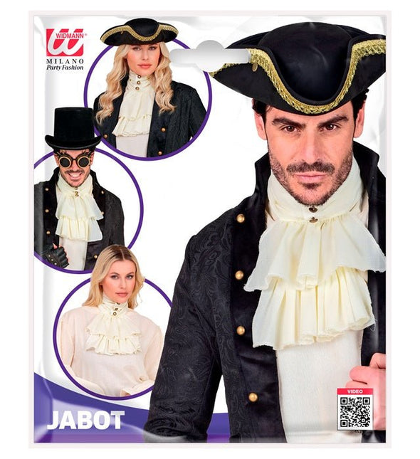 Wit Beige Jabot van Widmann koop je bij Partywinkel