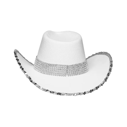 Wit Cowboyhoed Glitters van Boland koop je bij Partywinkel