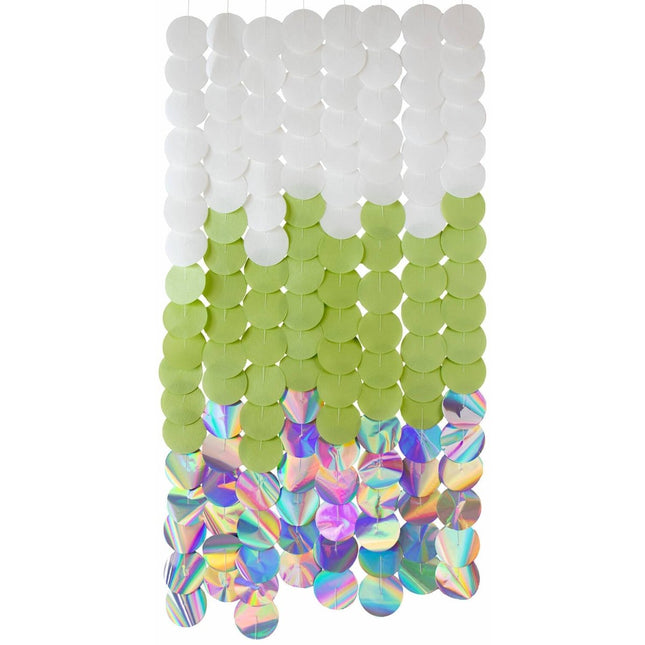 Wit Groene Deurgordijn Zilver 1,7m van Folat koop je bij Partywinkel