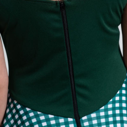 Wit Groene Dirndl Jurk Oktoberfest Sara van Partychimp koop je bij Partywinkel