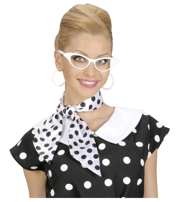 Wit Zwarte Sjaal van Widmann koop je bij Partywinkel