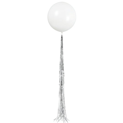 Witte Ballon Met Tasselslinger 61cm van Unique koop je bij Partywinkel