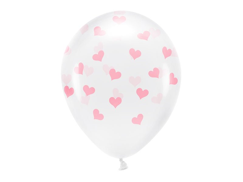 Witte Ballonnen Lichtroze Hartjes 33cm 6st van Partydeco koop je bij Partywinkel