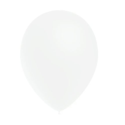 Witte Ballonnen Metallic 25cm 10st - Partywinkel - 8436540891662