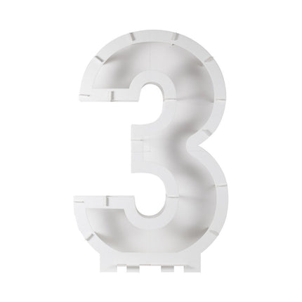 Witte Ballonnen Standaard 3 Jaar 81cm van Ginger Ray koop je bij Partywinkel