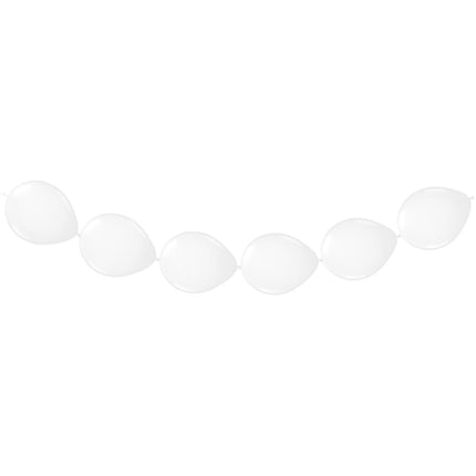 Witte Ballonnenslinger 3m 8st - Partywinkel - 8714572084628
