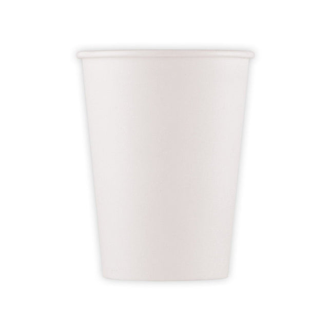 Witte Bekers Papier 200ml 10st van Procos koop je bij Partywinkel