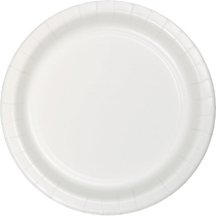 Witte Borden 23cm 24st van Creative Converting koop je bij Partywinkel