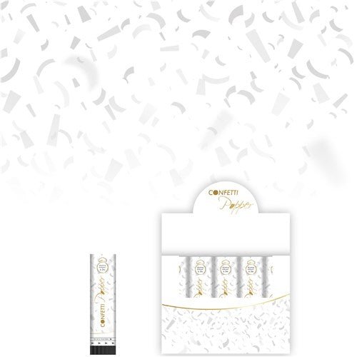 Witte Confetti Kanon 20cm van Haza Witbaard koop je bij Partywinkel