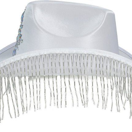 Witte Cowboyhoed met franjes van Fiestas Guirca koop je bij Partywinkel
