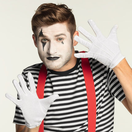 Witte Handschoenen met Drukknop van Boland koop je bij Partywinkel