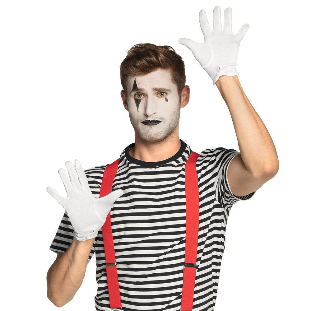 weiße handschuhe mit druckknopf Weiße Handschuhe mit Druckknopf – Partywinkel