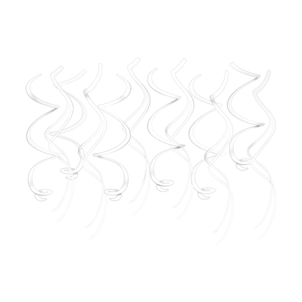 Witte Hangdecoratie Swirls 12st van Paper Dreams koop je bij Partywinkel