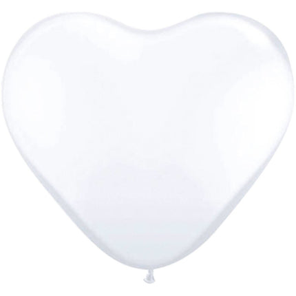Witte Hartjes Ballonnen 30cm 8st - Partywinkel - 8714572081481