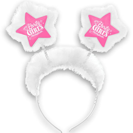 Witte Hoofdband Party Girls - Partywinkel - 8434077137284