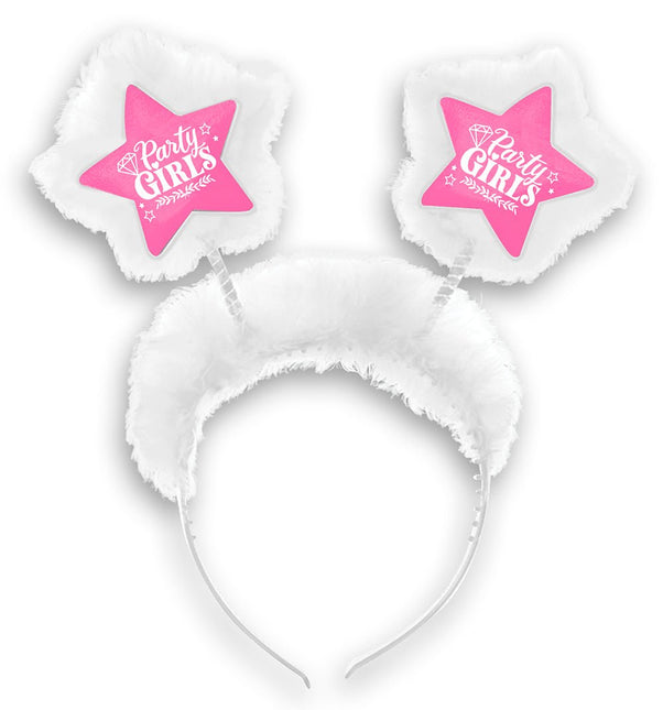 Witte Hoofdband Party Girls - Partywinkel - 8434077137284